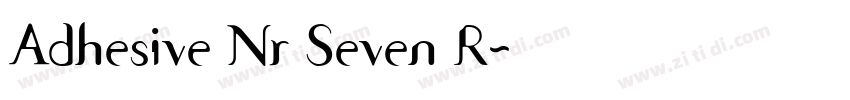 Adhesive Nr Seven R字体转换
